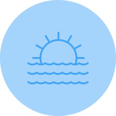  Gün batımı web simge vektör çizim  