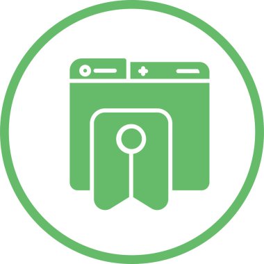 Yer İmleri simgesinin vektör illüstrasyonu