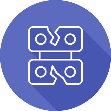 Veri Kırma Simgesi, İzole Vektör İllüstrasyonu 