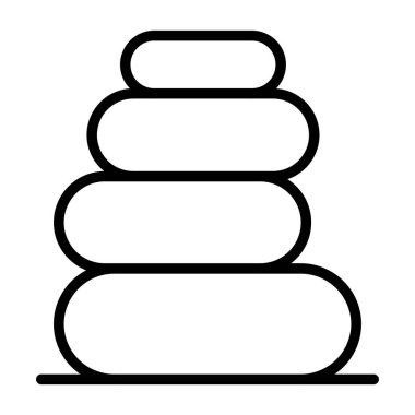 Kayalar simgesi, basit vektör illüstrasyonu