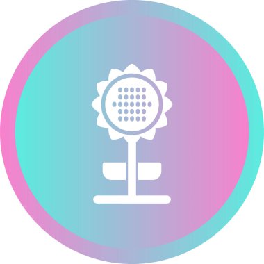 Ayçiçeği. Web simgesi basit illüstrasyon