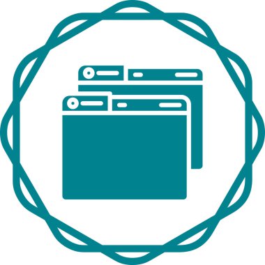 Windows web simgesi vektör çizimi 