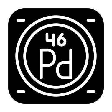 Periyodik tablonun kimyasal elementinin web illüstrasyonu