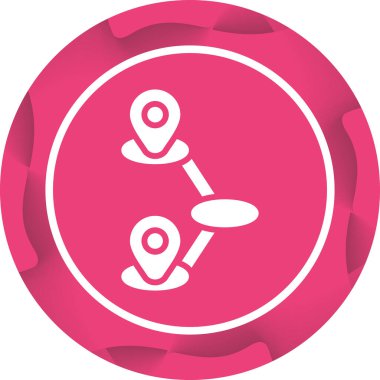 Seyahat Haritalama simgesi vektör çizimi 