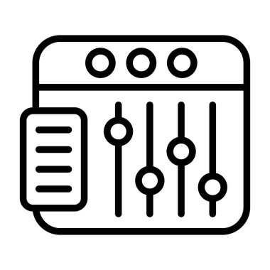 Tarayıcı web simgesi, basit illüstrasyon