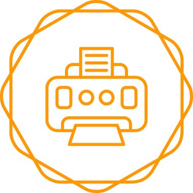 yazıcı vektör simgesi basit illüstrasyon