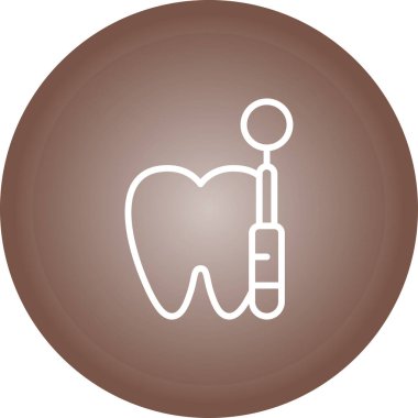 Diş simgesinin vektör illüstrasyonu 