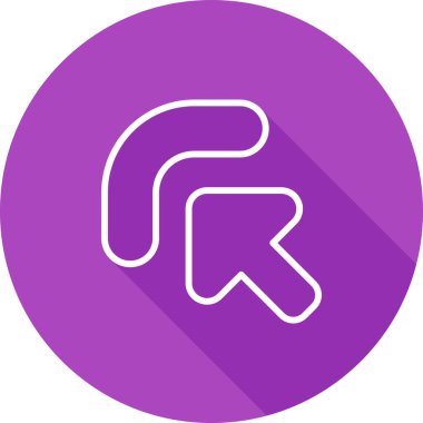 Köşedeki simgenin vektör illüstrasyonu