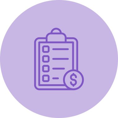 Mali Planlama kavramı illüstrasyonu, simge sembolü.