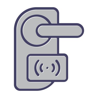 Anahtar Kart simgesi, vektör illüstrasyonu 