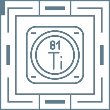 Periyodik tablonun kimyasal elementinin web illüstrasyonu