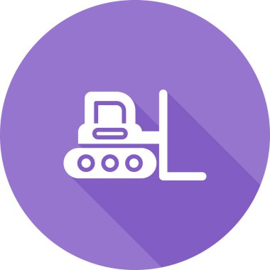 Modern Buldozer simgesinin vektör çizimi 