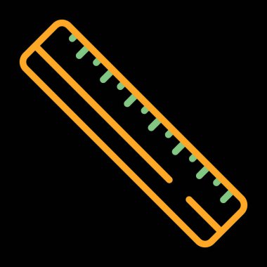 Düz cetvel simgesinin vektör çizimi 