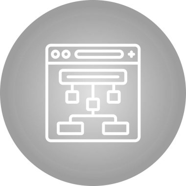 Tarayıcı web simgesi, basit illüstrasyon