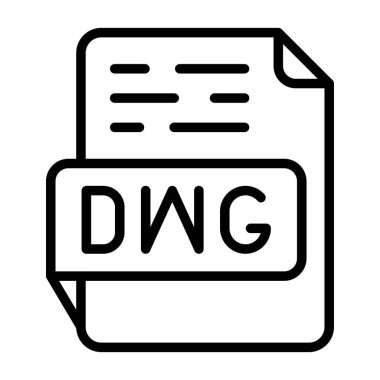 dwg dosya biçimi vektör illüstrasyonu