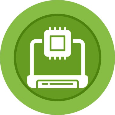 dizüstü bilgisayar simgesi, basit vektör tasarımı 