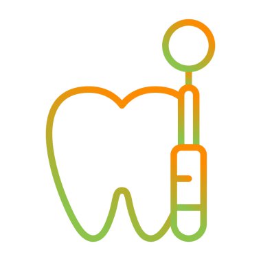 Diş simgesinin vektör illüstrasyonu 
