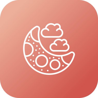 Ay ağ simgesinin vektör illüstrasyonu