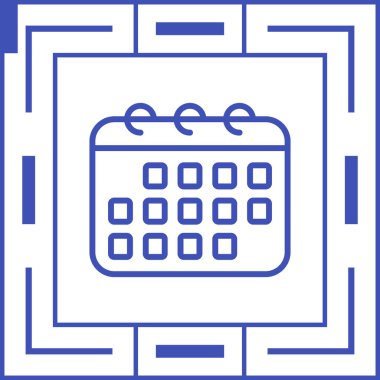 Takvim. Web simgesi basit illüstrasyon 