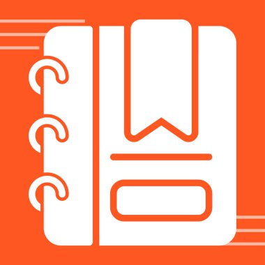 Yer imli defter yazılıyor. Web simgesi basit illüstrasyon