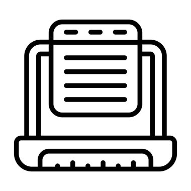 dizüstü bilgisayar simgesi, basit vektör tasarımı 