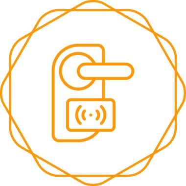 Anahtar Kart simgesi, vektör illüstrasyonu 