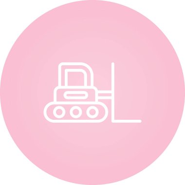 Modern Buldozer simgesinin vektör çizimi 