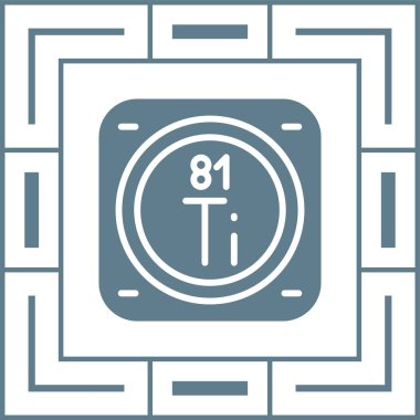 Periyodik tablonun kimyasal elementinin web illüstrasyonu