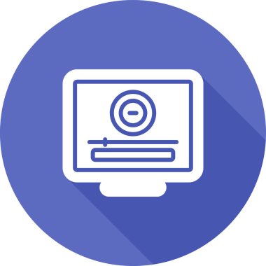 Masaüstü Bilgisayar Web simgesi vektör çizimi