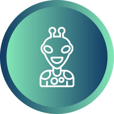 Uzaylı web simgesi, basit vektör illüstrasyonu 