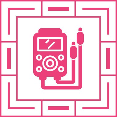 Çoklu metre web simgesi vektör illüstrasyonu