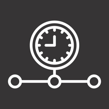 Zaman Çizgisi Web simgesi vektör çizimi