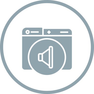 ses simgesi, vektör illüstrasyonu