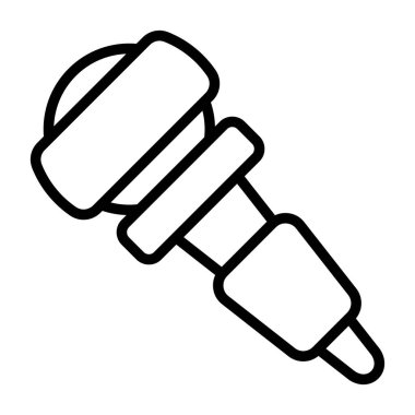 mikrofon web simgesi, vektör çizim