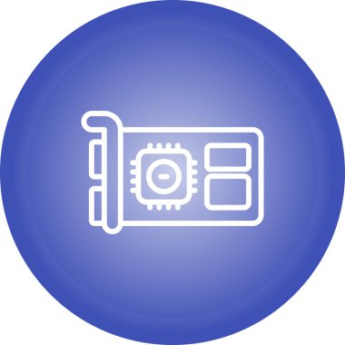 Gpu web simgesi vektör çizimi   