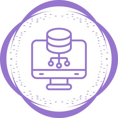 Veritabanı Yönetiminin vektör çizimi modern simge