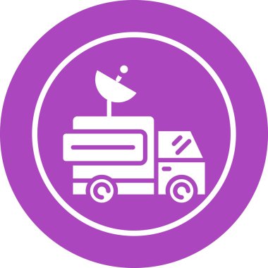 Kamyonet simgesi, vektör illüstrasyonu