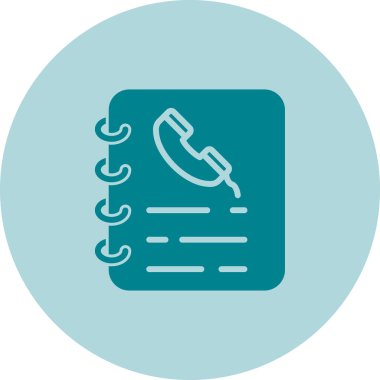 Telefon Defteri web simgesi basit illüstrasyon