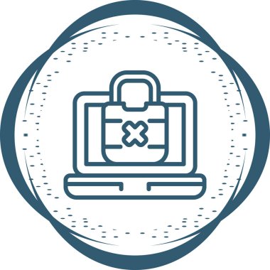 dizüstü bilgisayar simgesi, basit vektör tasarımı 