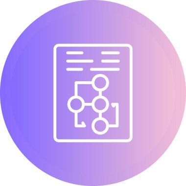 Belge Çalışma Akımı simgesi, vektör illüstrasyonu basit tasarım