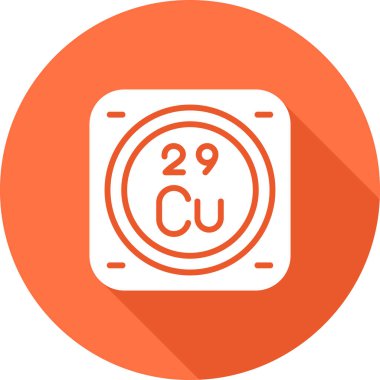 Periyodik tablonun bakır kimyasal elementinin web çizimi