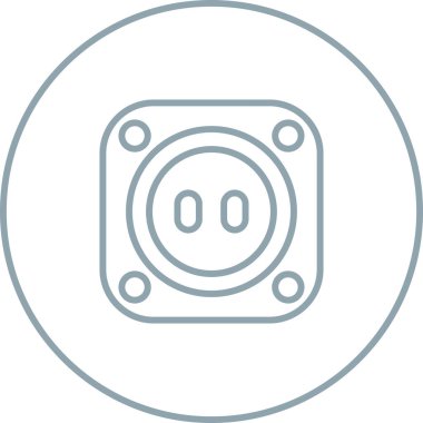 soket ağ simgesi vektör illüstrasyonu