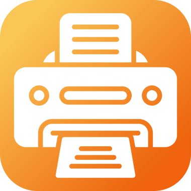 yazıcı vektör simgesi basit illüstrasyon