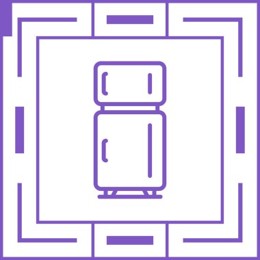 buzdolabı simgesi, vektör illüstrasyonu basit tasarım