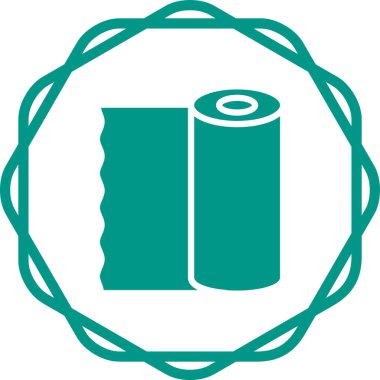 Plastik kaplama simgesi, vektör illüstrasyonu 