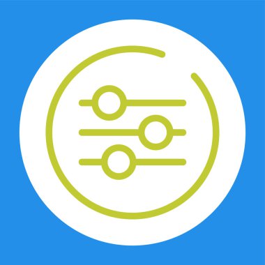 Eşitleyici modern simgenin vektör illüstrasyonu