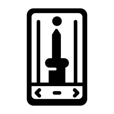 akıllı telefon simgesi, vektör illüstrasyonu basit tasarım