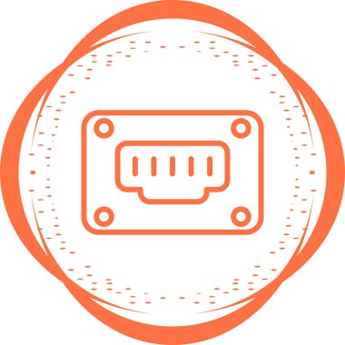 Ethernet web simgesinin vektör illüstrasyonu