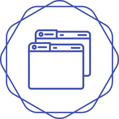 Windows web simgesi vektör çizimi 