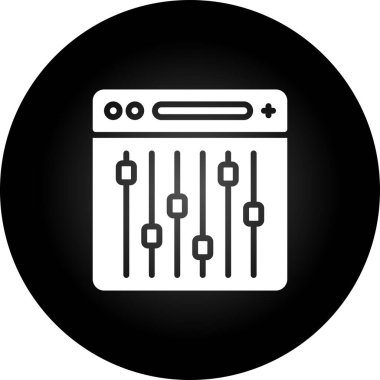 Simge, web düğmesi, basit vektör illüstrasyonu ayarlanıyor